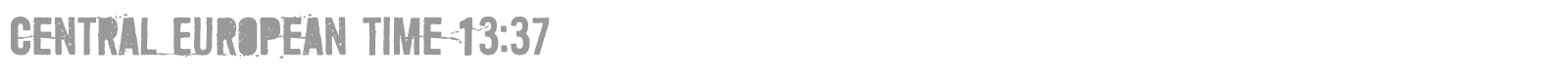 Central European Time font preview